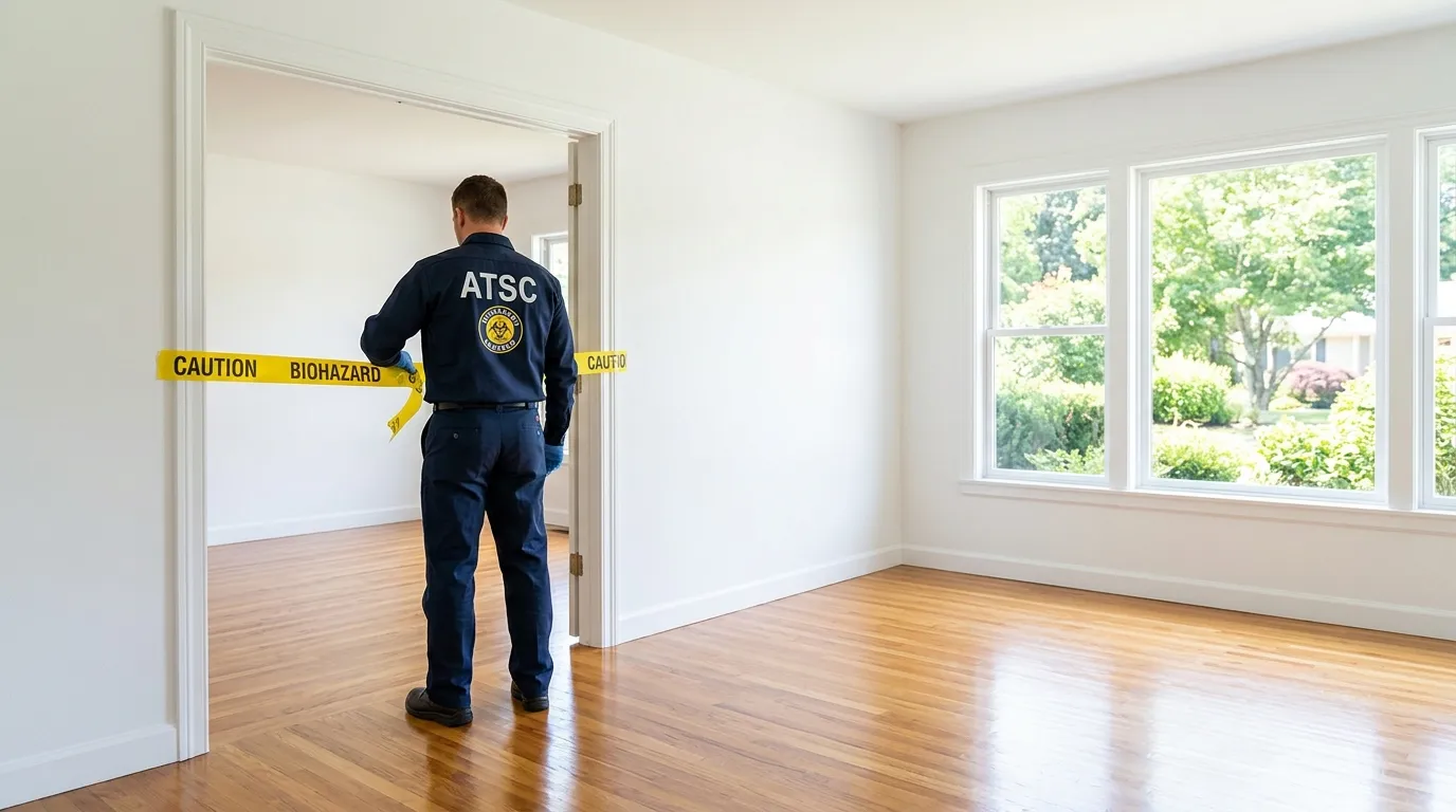 Certified biohazard cleanup crew performing Decomposition Cleanup in Columbia
